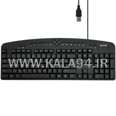 کیبورد سیمی CASI K-678 / دارای 20 کلید اضافه کاربردی / حروف فارسی و انگلیسی / درگاه USB
